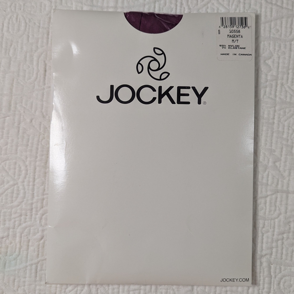 Jockey‎ Berry/Magenta Pantyhose/Tights Size M/T Vintage NWT - Picture 5 of 5